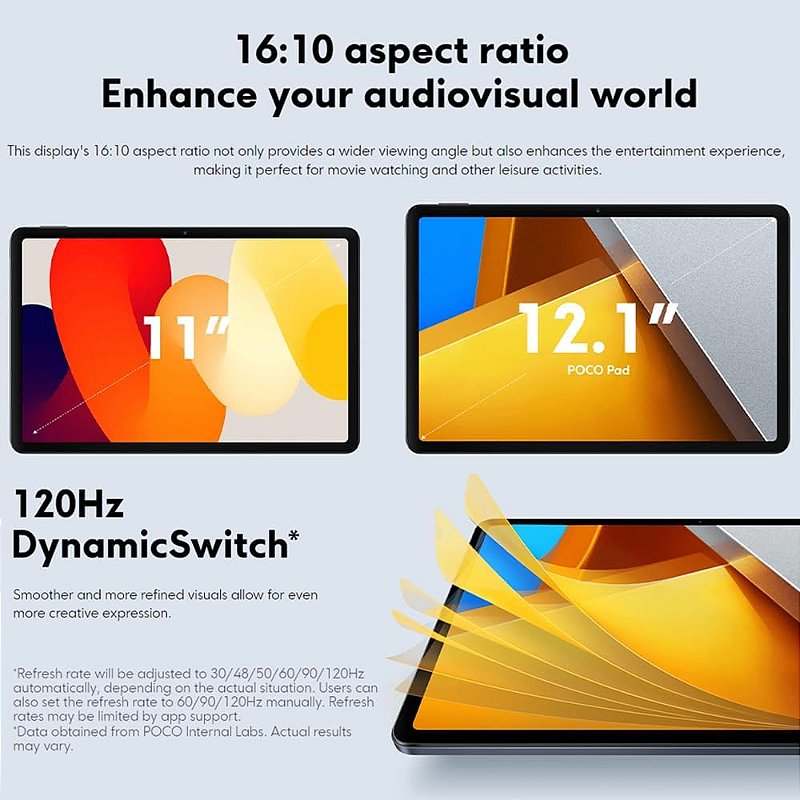 Tablet Xiaomi Poco Pad 8GB RAM 256GB Cinza