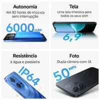 Xiaomi Redmi 15C 4GB RAM 128GB Tela 6.9" Preto