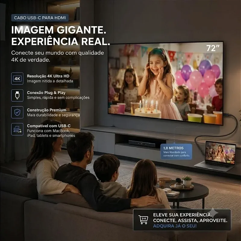 CABO TIPO C 3.1 PARA HDMI USB 3.1