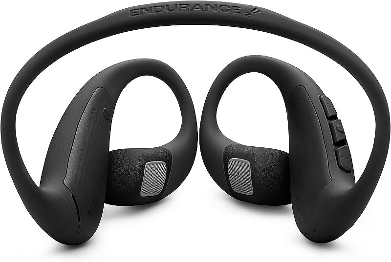 JBL Endurance Pace – Fones de ouvido esportivos de orelha aberta com fita de memória, à prova d'água e à prova de poeira (IP68), 2 microfones formadores de feixe, até 10 horas de música, chamadas