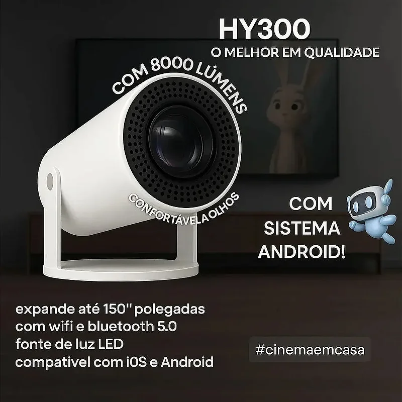 Projetor Cayatek Pro-9102 Compacto e Full HD