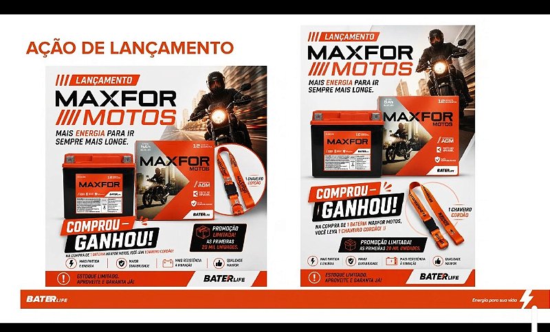 Bateria Moto Maxfor 12V 5Ah BL5DBS