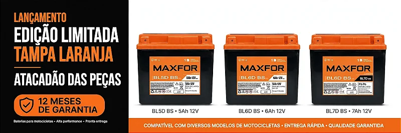 Bateria Moto Maxfor 12V 5Ah BL5DBS