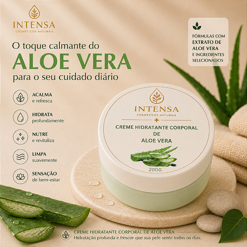 Creme Hidratante Corporal de Aloe Vera