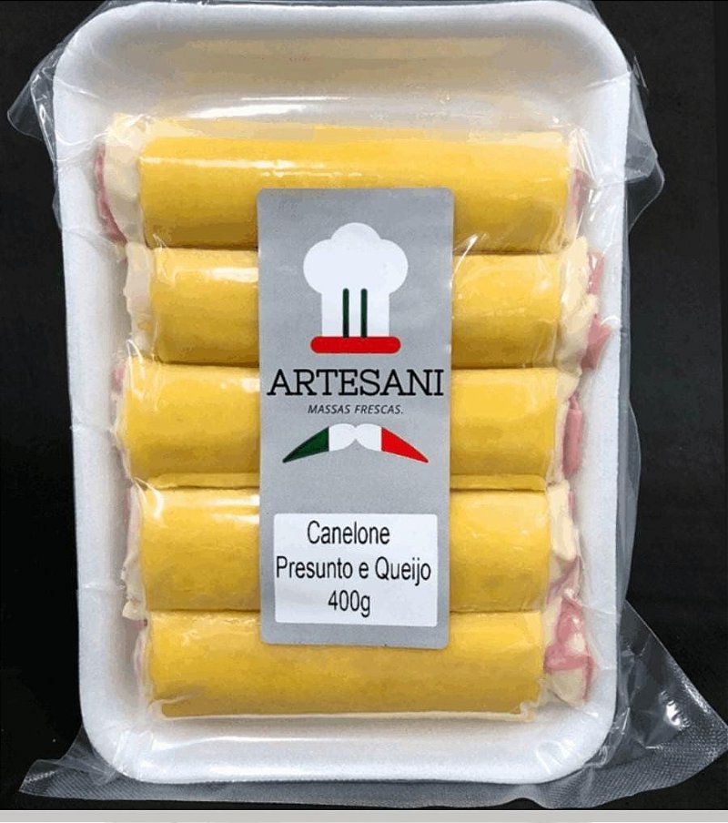 Canelone presunto e queijo