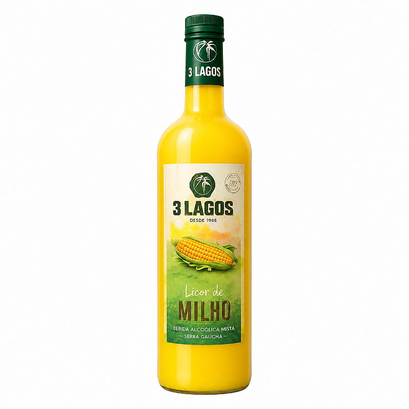 Licor 3 lagos milho 750ml