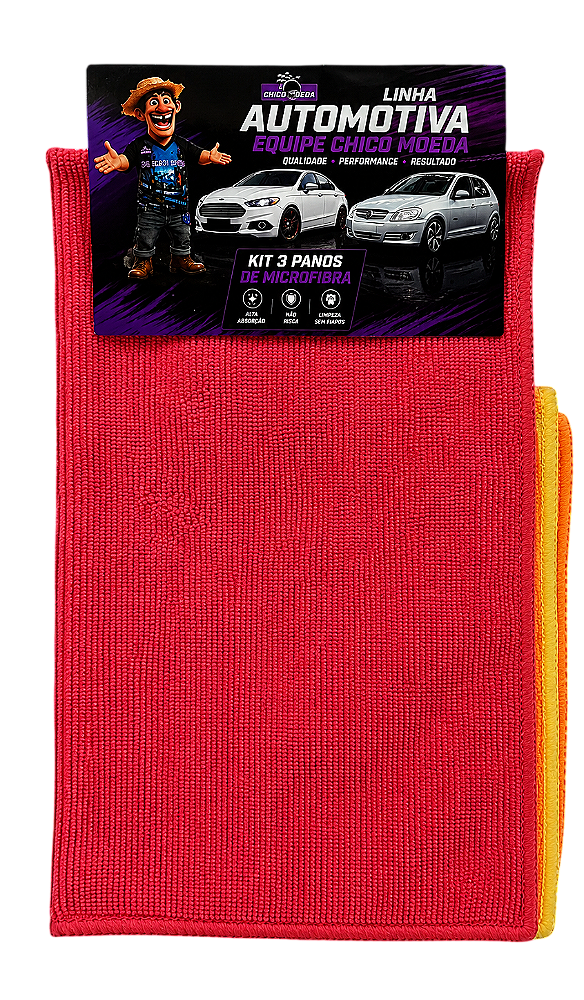 Pano de Microfibra Automotivo 35cm X 55cm