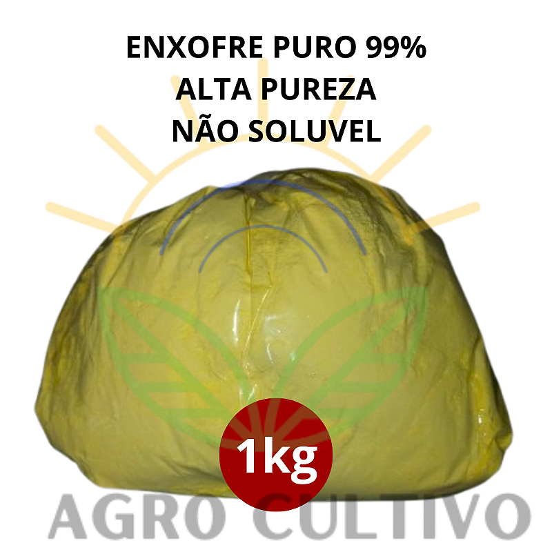 Enxofre em Pó Puro 99,5% de Pureza Premium - Pacote 1kg