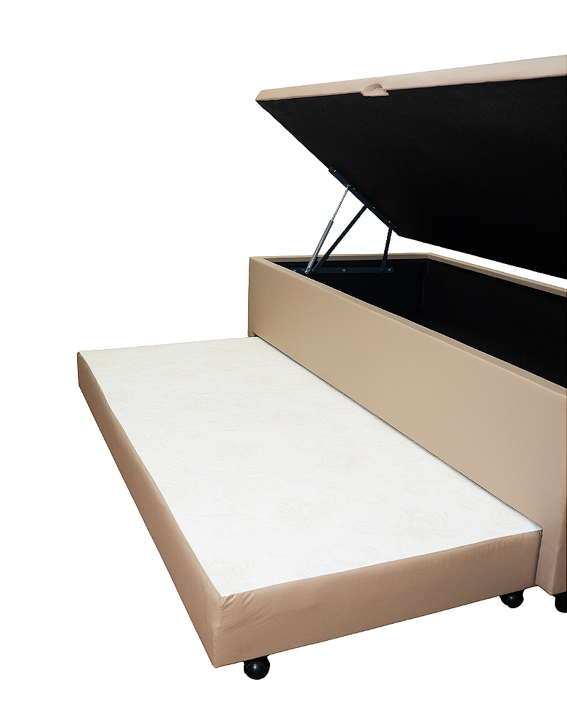 Base Baú Solteirão com auxiliar Courino 88X188X56