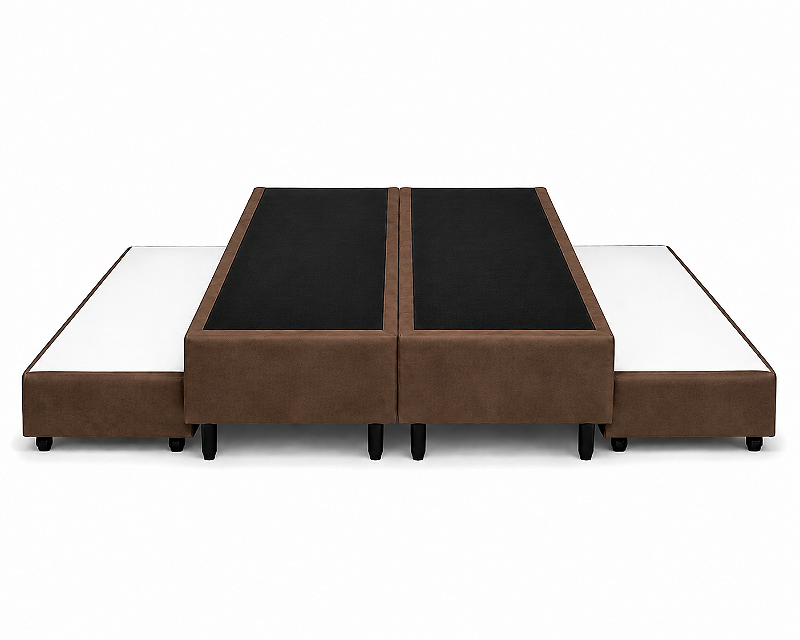 Base Box Casal com cama auxiliar Suede 138X188X56