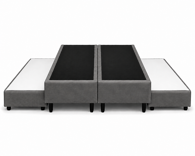 Base Box Casal com cama auxiliar Suede 138X188X56