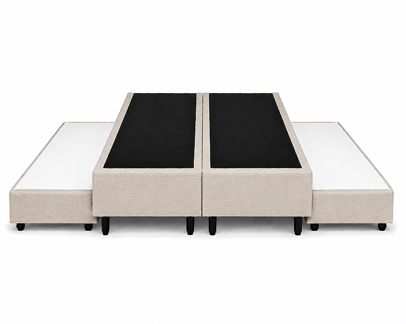 Base Box Casal com cama auxiliar Linho 138X188X40