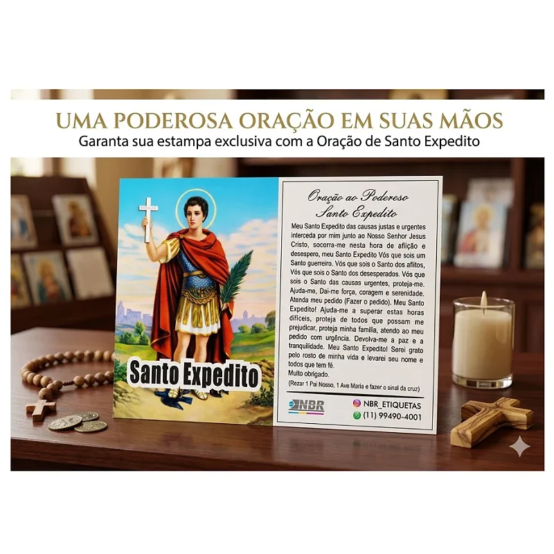 1.000 Santinhos Santo Expedito