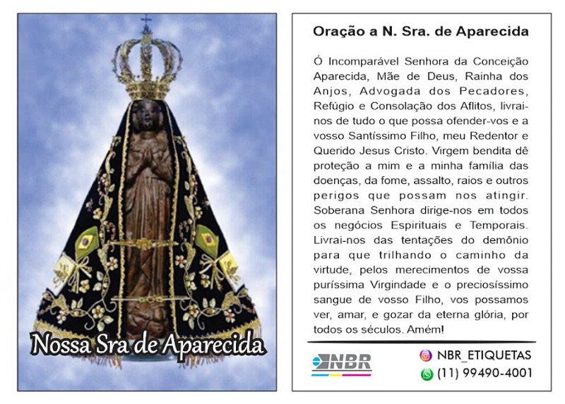 1000 Santinhos N. Sra. Aparecida