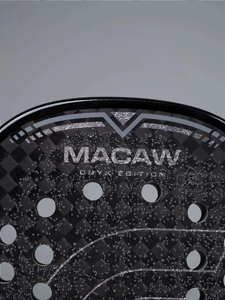 RAQUETE BEACH TENNIS MACAW ONYX EDIÇÃO LIMITADA 2026 GUSTAVO RUSSO | FOBEL