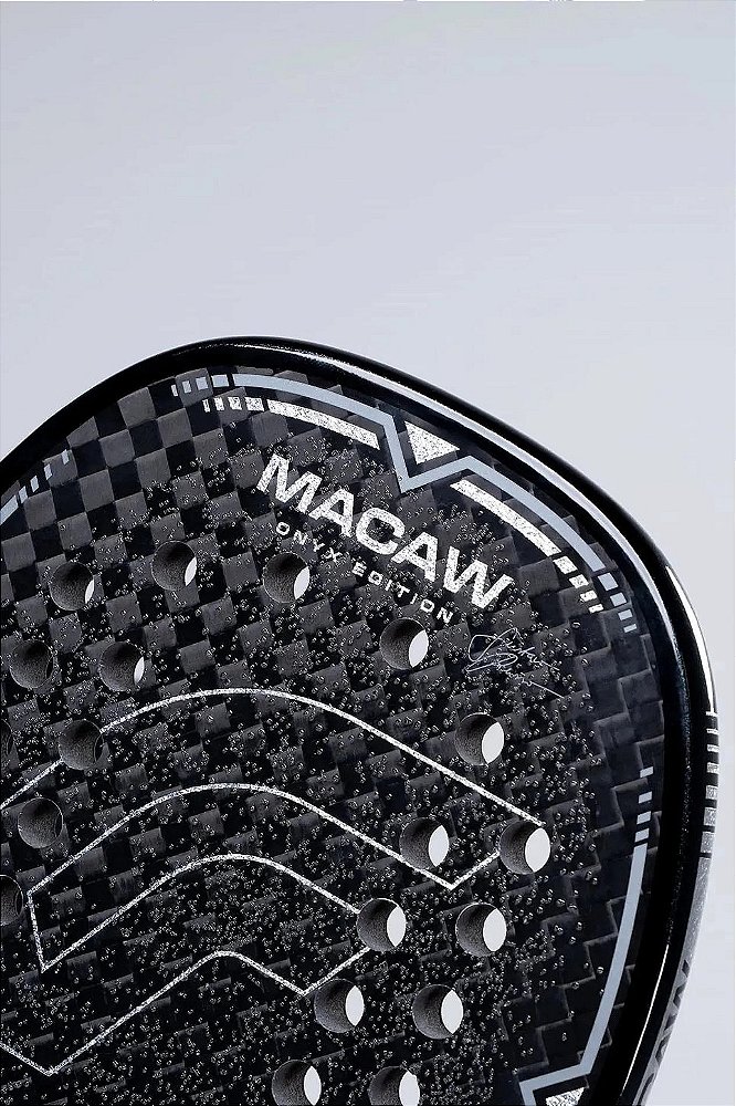 RAQUETE BEACH TENNIS MACAW ONYX EDIÇÃO LIMITADA 2026 GUSTAVO RUSSO | FOBEL