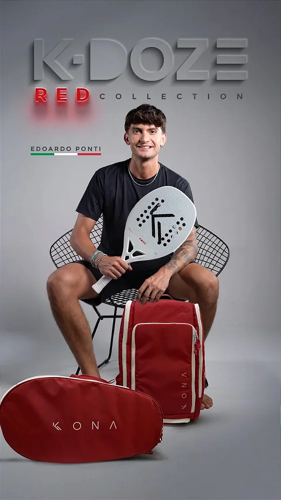 Raquete de Beach Tennis K-Doze Red 2026 | KONA
