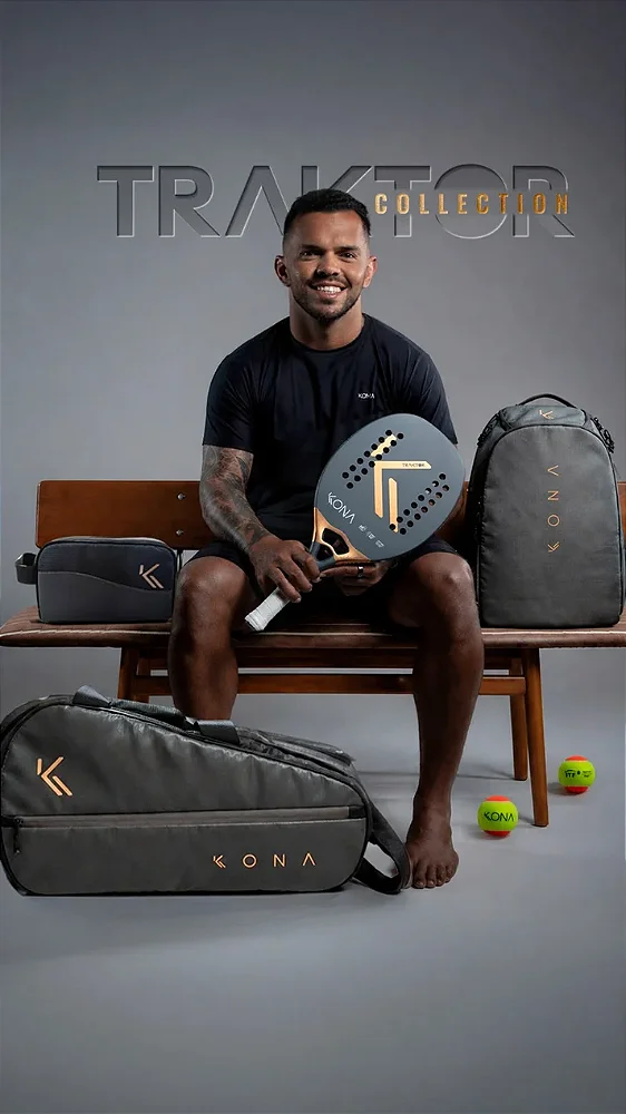Raquete de Beach Tennis - Traktor Gray 2026 - Airton Rodrigues | KONA