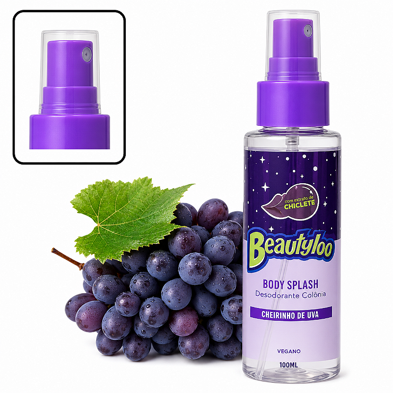 Body Splash Beautyloo Cheirinho de Uva - 100ml