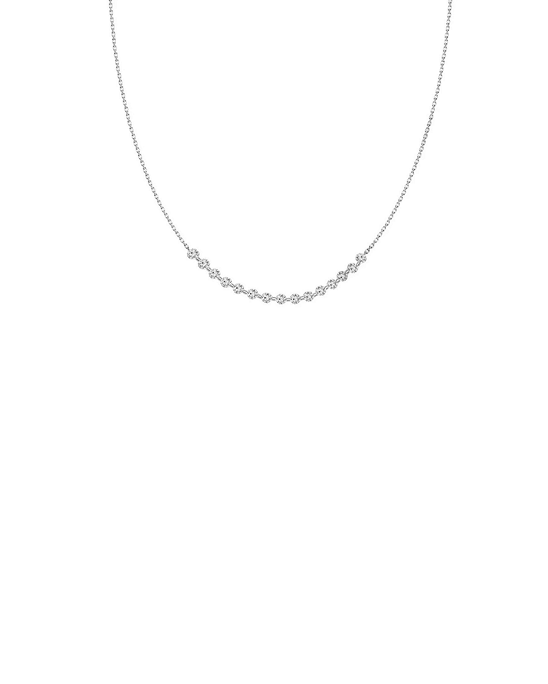 Choker Prata Fileira de Zircônias Prata 925