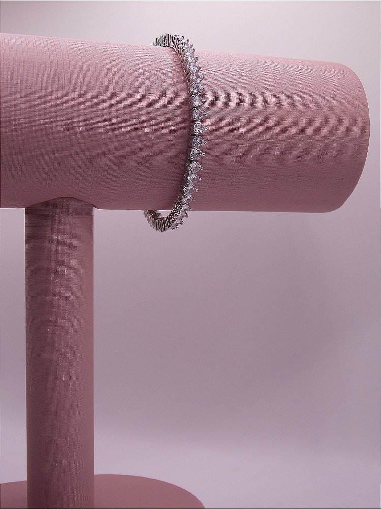 Pulseira Riviera 3 Pontas 3mm (Fecho Joia) Banho de Ródio Branco