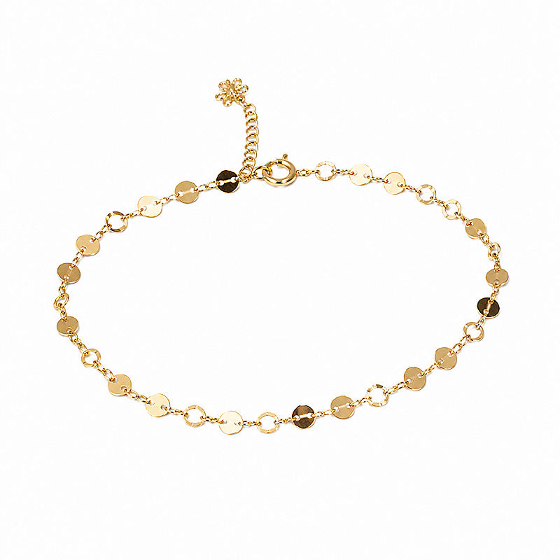 Pulseira Elos Redondos Banho de Ouro