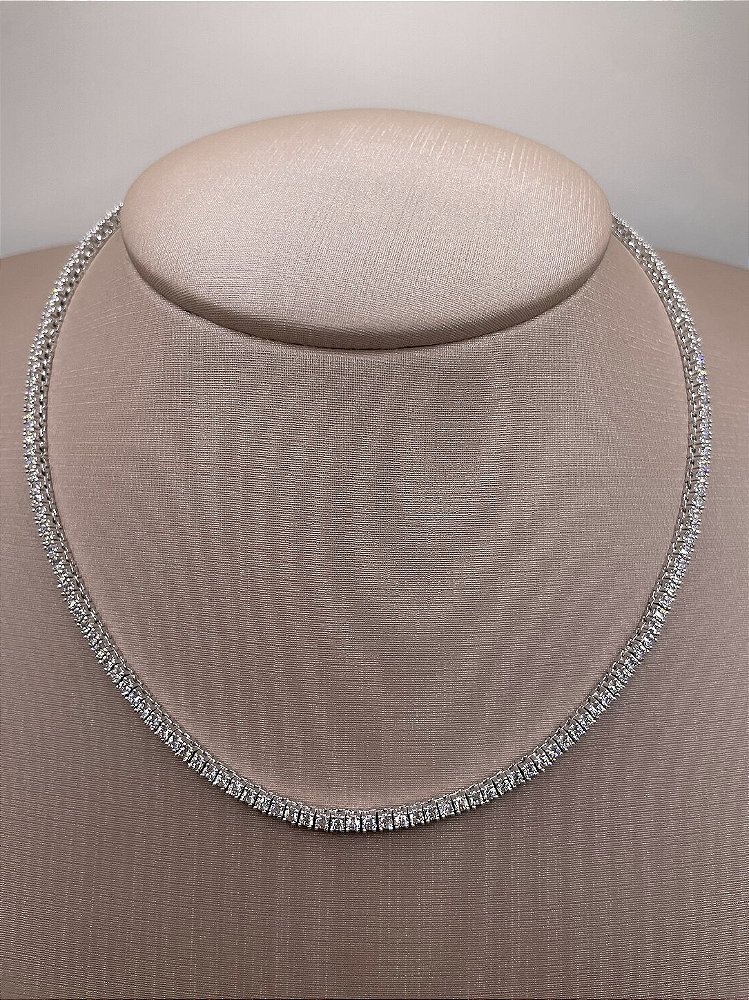 Riviera 4 Garras com Zircônia Banho de Ródio Branco 2mm - Cristal