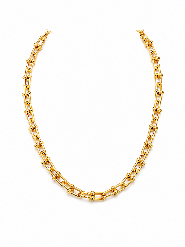 Colar Tiffany Slim Banho de Ouro