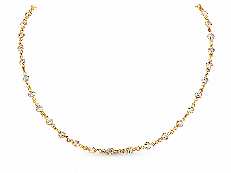 Colar Choker Esfera de Luz Banho de Ouro