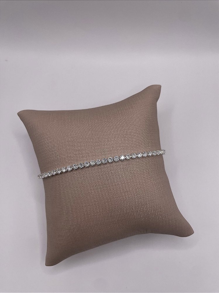 Pulseira Riviera Cristal Banho de Prata