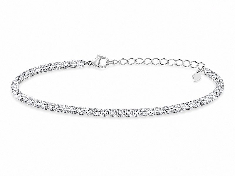 Pulseira Riviera Cristal Banho de Prata