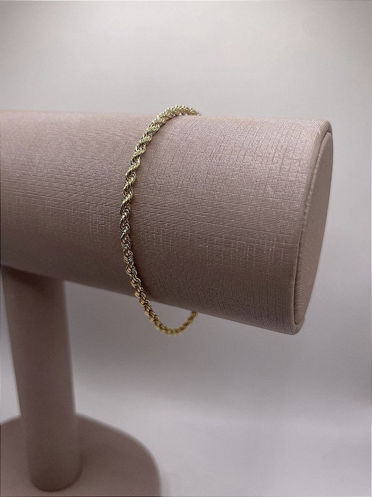 Pulseira Malha Baiana Banho de Ouro