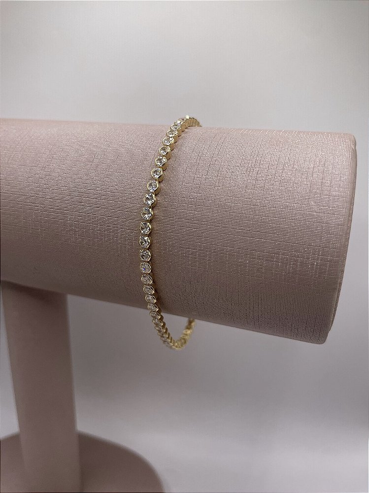 Pulseira Ponto de Luz Banho de Ouro