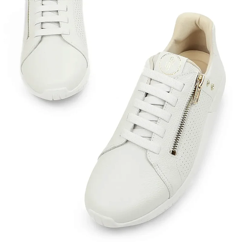 Tênis Casual Ortopédico Feminino UsaFlex Em Couro Original Palmilha Confortável Para Prevenir Dor Nos Pés