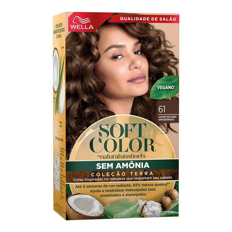 Soft Color - Louro Escuro Acinzentado 61 - Tintura Sem Amônia