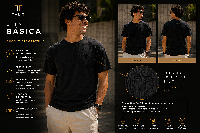 Camisa Básica Preta Talit