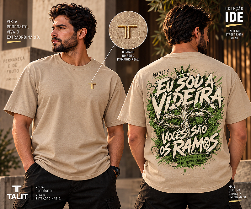 Camiseta IDE - TALIT - AREIA - Cód.: 001