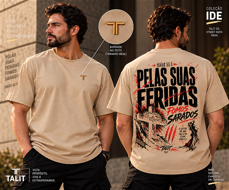 Camiseta IDE - TALIT - AREIA - Cód.: 005