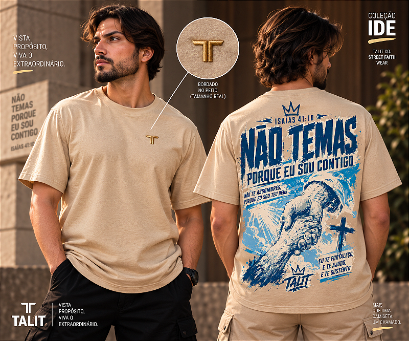 Camiseta IDE - TALIT - AREIA - Cód.: 006