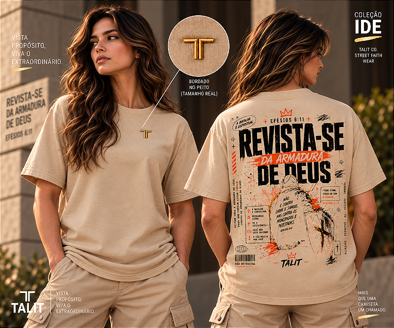 Camiseta IDE - TALIT - AREIA - Cód.: 007