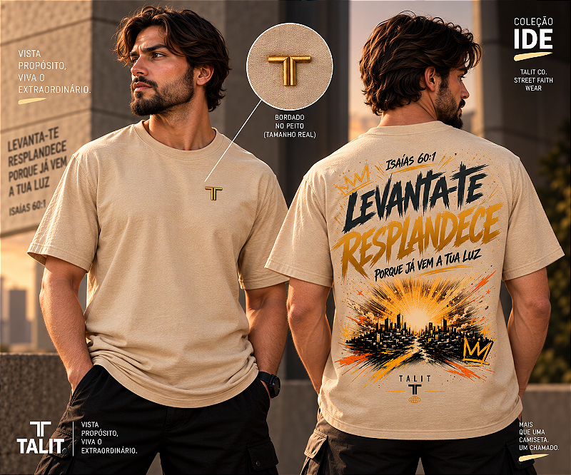 Camiseta IDE - TALIT - AREIA - Cód.: 008