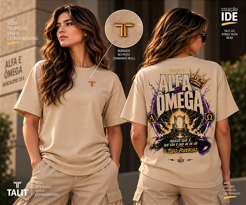 Camiseta IDE - TALIT - AREIA - Cód.: 009