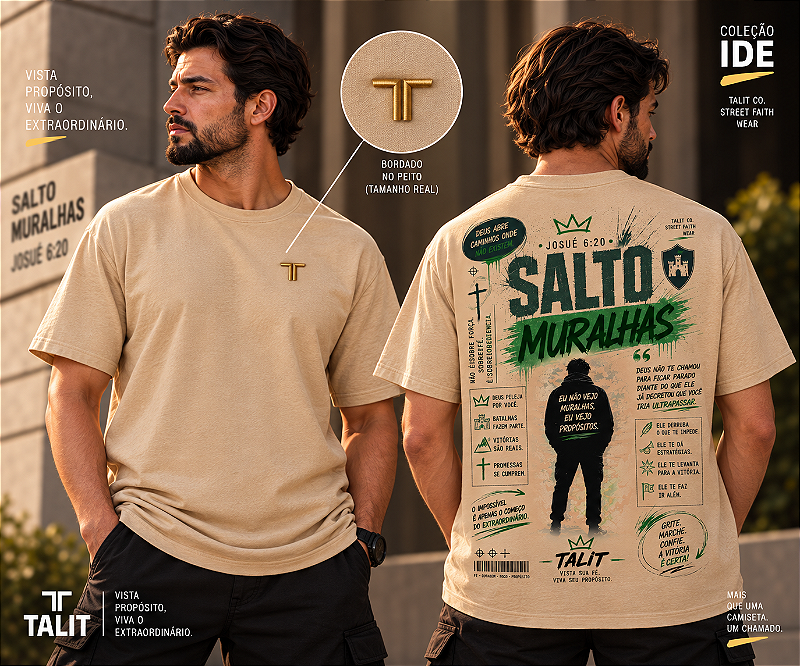 Camiseta IDE - TALIT - AREIA - Cód.: 011