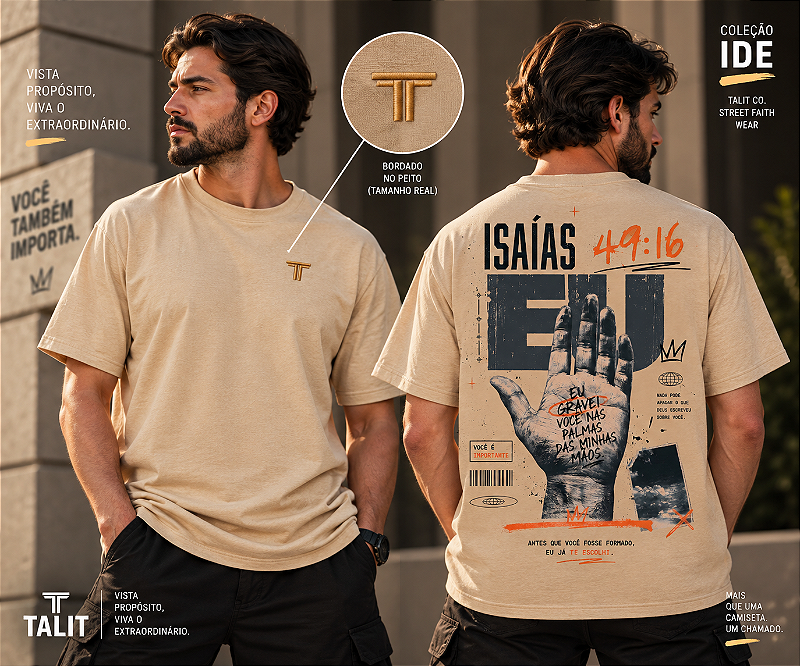Camiseta IDE - TALIT - AREIA - Cód.: 013