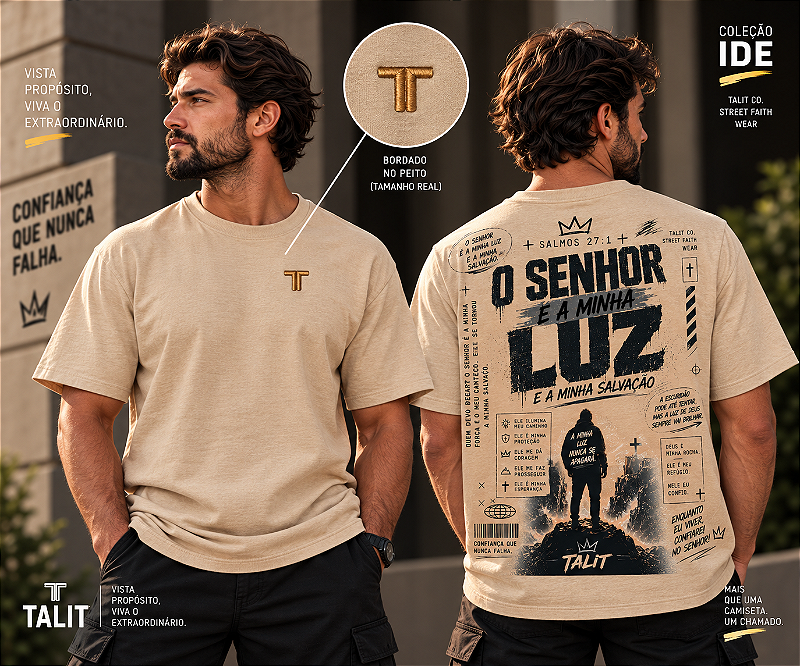 Camiseta IDE - TALIT - AREIA - Cód.: 016