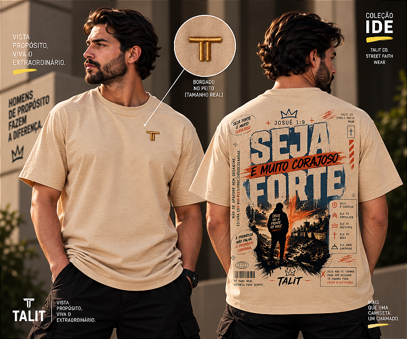 Camiseta IDE - TALIT - AREIA - Cód.: 017