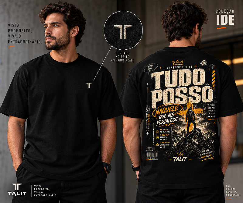 Camiseta IDE - TALIT - PRETA - Cód.: 002