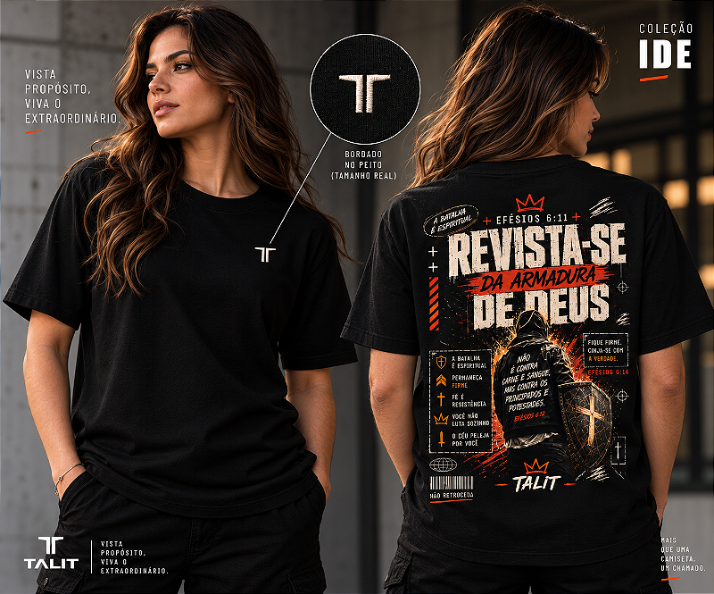 Camiseta IDE - TALIT - PRETA - Cód.: 003