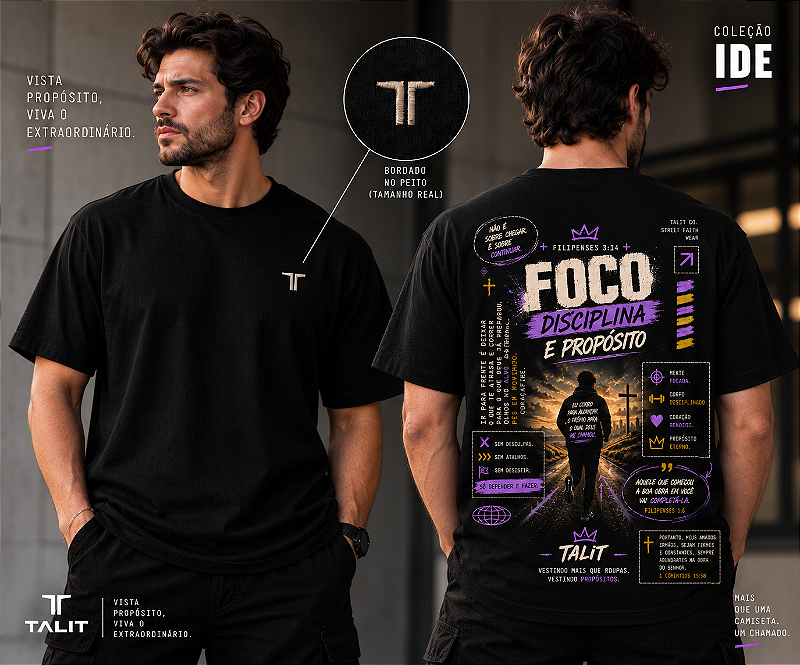 Camiseta IDE - TALIT - PRETA - Cód.: 006