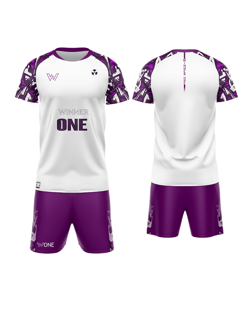 COLEÇÃO PURPLE RADIATION - CONJUNTO MASCULINO BRANCO